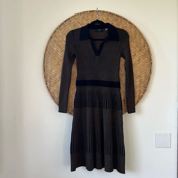 T TAHARI KNIT MIDI FIT & FLARE DRESS - EUC LIKE NEW - Picture 7 of 14
